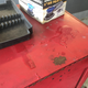 Rust spots on Joe Schubkegel’s $100,000 toolbox and tools, which he says was left in the rain by his former employer. Photo credit: Joe Schubkegel